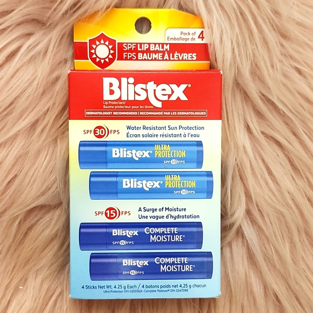 Brand New BLISTEX SPF LIP BALM-4CT